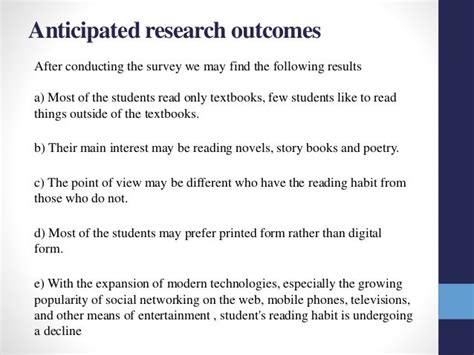 anticipated results|expected results example.